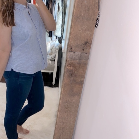 IZOD blue striped top size XLarge - Picture 2 of 5